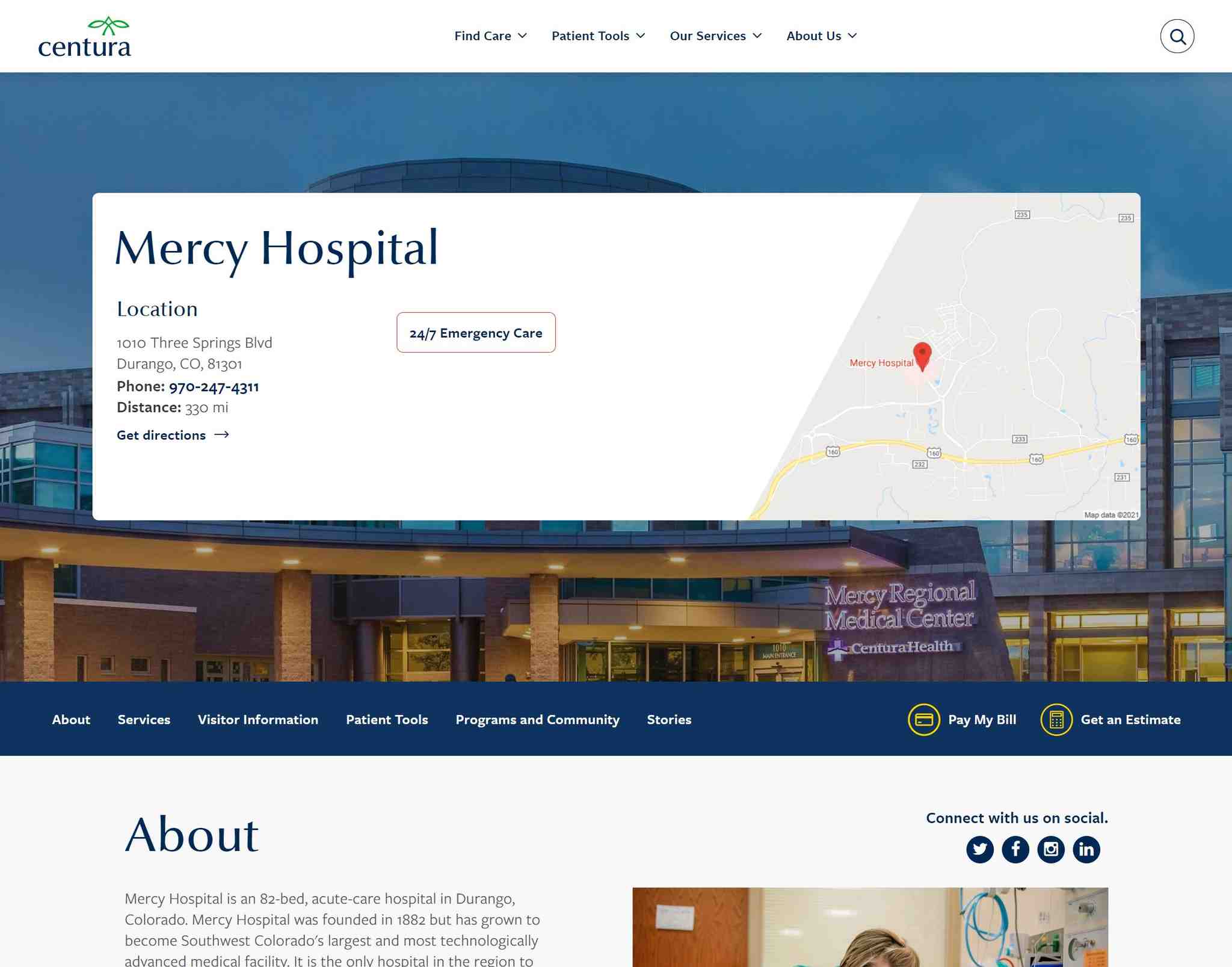 Centura hospital page