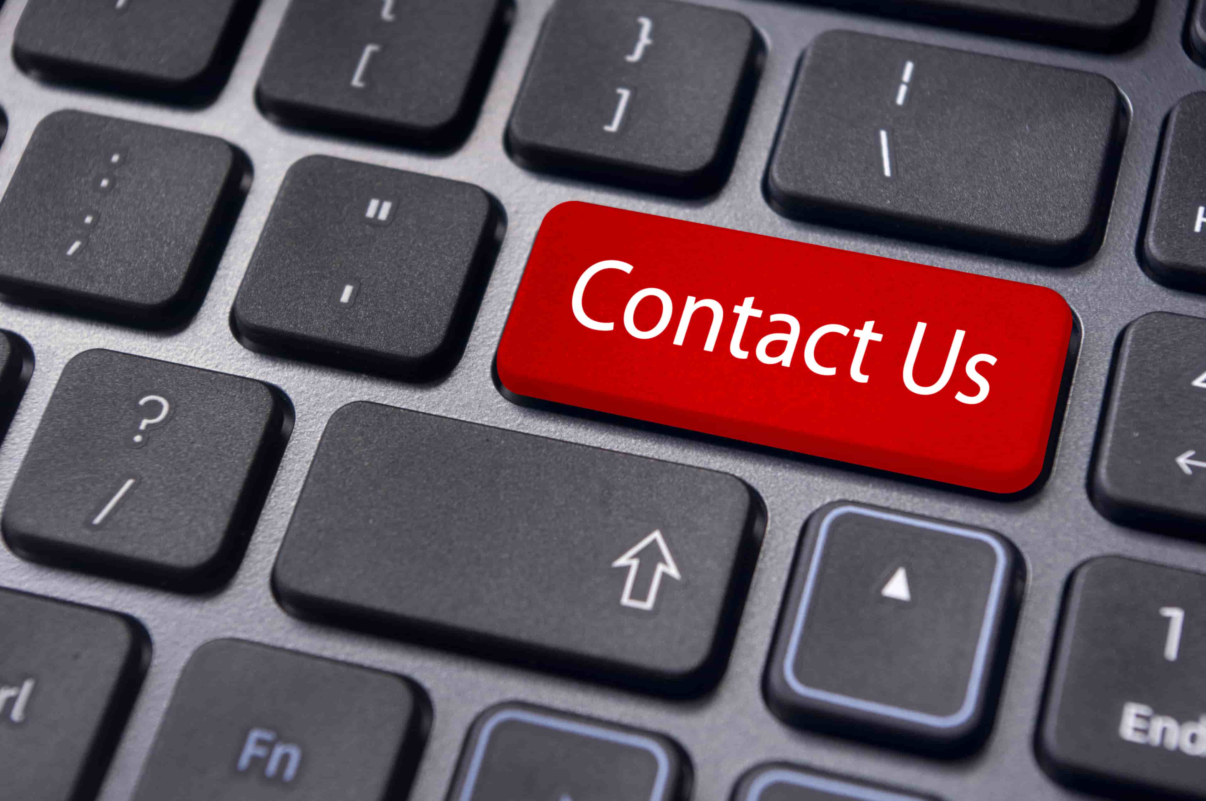 Contact button on a keyboard